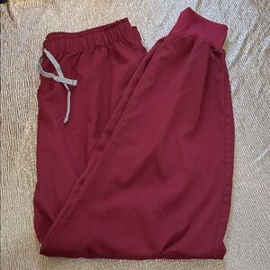 NiaaHinn burgundy scrub pants - work pants